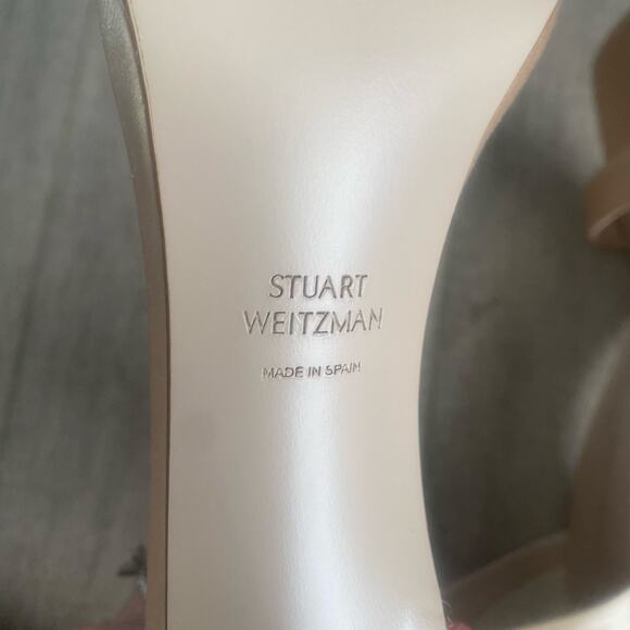 Stuart Weitzman Blush Silk Satin Square Nudist Heels Strappy Sandal Size 6 NIB - Picture 7 of 10